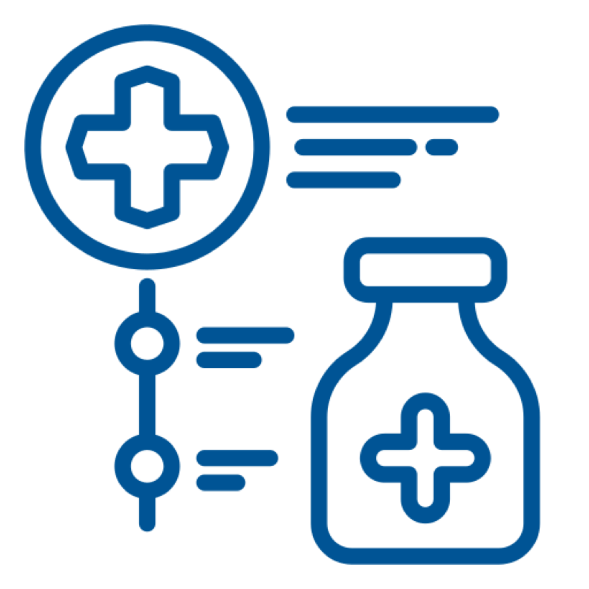Blue medical graphics on black background